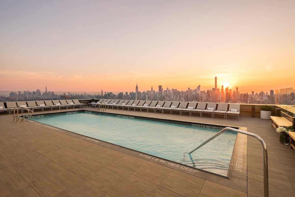 Rooftop stainless steel pool