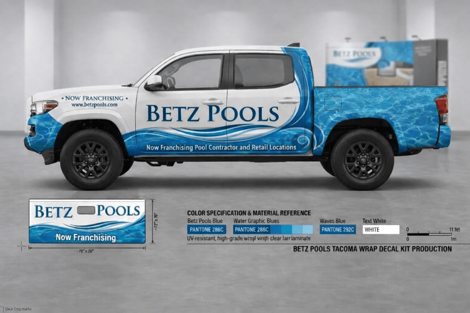 Betz Pools branded service truck