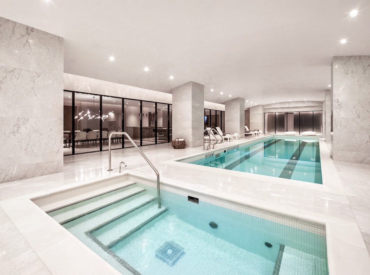 Commercial hospitality stainless steel pool